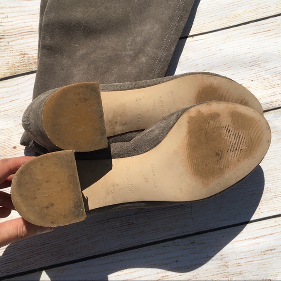 Topshop | caramel suede over the knee boots 37 - Picture 5 of 8